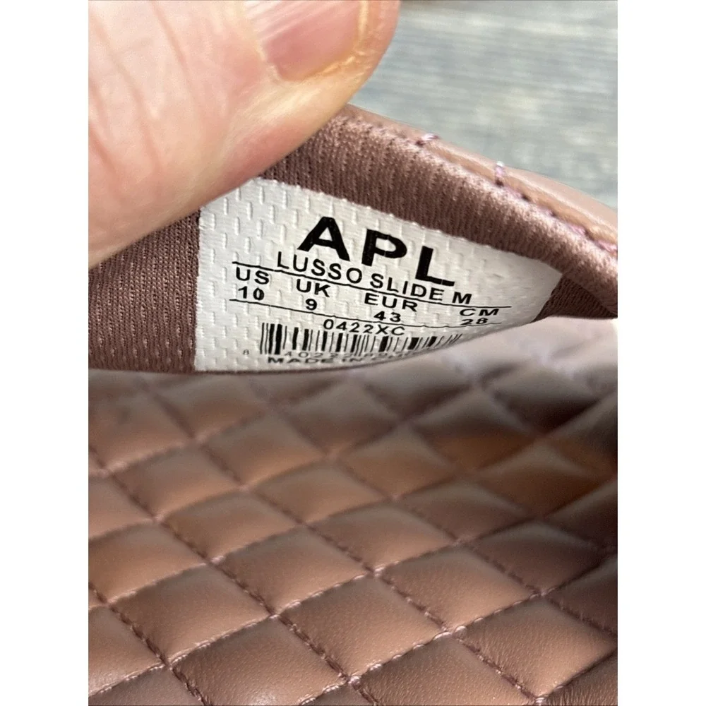 APL‎ Slides Men's 10 Lusso Mauve Beachwood/Pristine Leather Sandals NEW